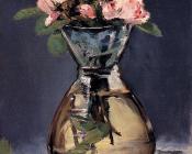 Moss Roses In A Vase - 爱德华·马奈